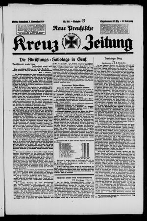 Neue preussische Kreuz-Zeitung vom 08.11.1930