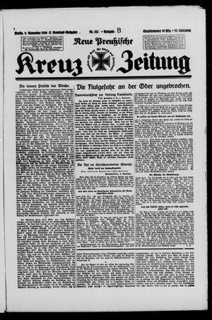 Neue preussische Kreuz-Zeitung vom 09.11.1930