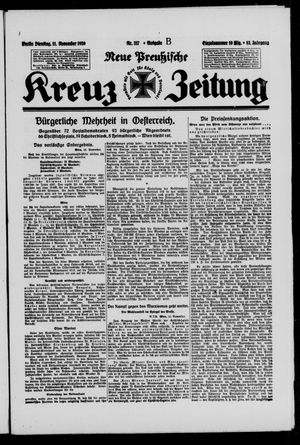 Neue preussische Kreuz-Zeitung vom 11.11.1930