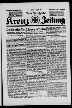 Neue preussische Kreuz-Zeitung vom 14.11.1930