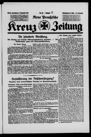 Neue preussische Kreuz-Zeitung vom 15.11.1930