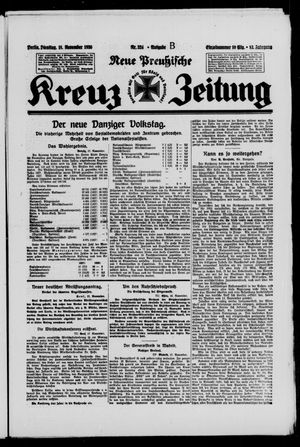 Neue preussische Kreuz-Zeitung vom 18.11.1930