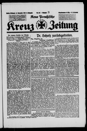 Neue preussische Kreuz-Zeitung vom 19.11.1930