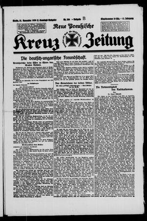 Neue preussische Kreuz-Zeitung vom 23.11.1930