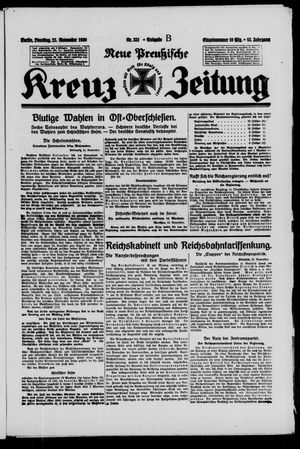 Neue preussische Kreuz-Zeitung vom 25.11.1930