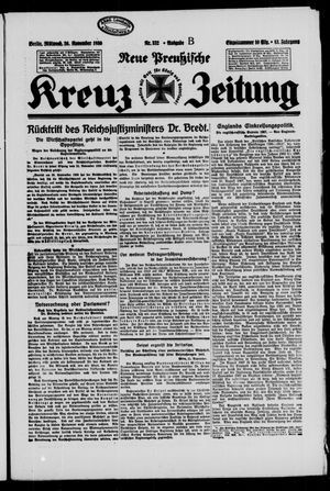 Neue preussische Kreuz-Zeitung vom 26.11.1930