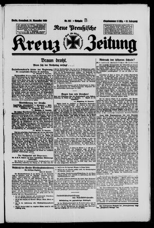 Neue preussische Kreuz-Zeitung vom 29.11.1930