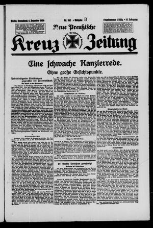 Neue preussische Kreuz-Zeitung vom 06.12.1930