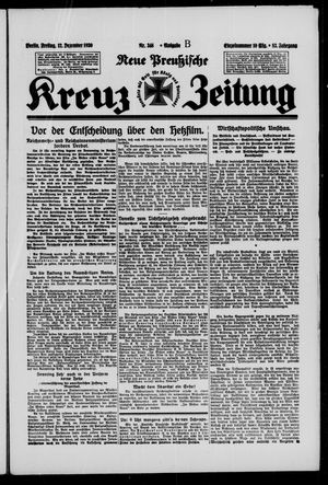 Neue preussische Kreuz-Zeitung vom 12.12.1930