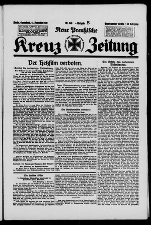 Neue preussische Kreuz-Zeitung vom 13.12.1930