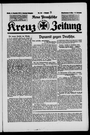 Neue preussische Kreuz-Zeitung vom 14.12.1930