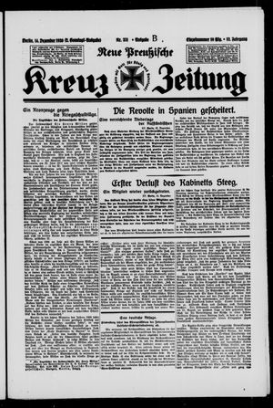 Neue preussische Kreuz-Zeitung vom 14.12.1930