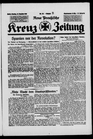 Neue preussische Kreuz-Zeitung vom 16.12.1930