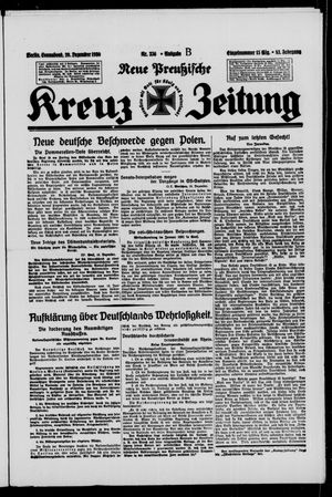 Neue preussische Kreuz-Zeitung on Dec 20, 1930