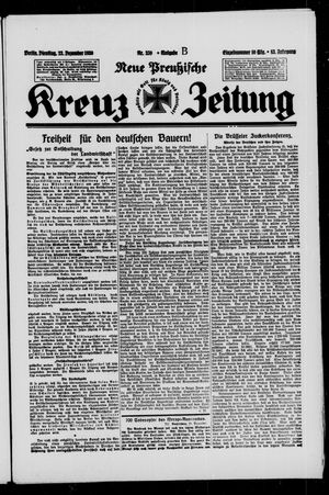 Neue preussische Kreuz-Zeitung vom 23.12.1930
