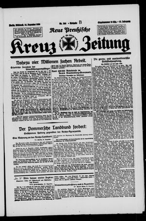 Neue preussische Kreuz-Zeitung vom 24.12.1930