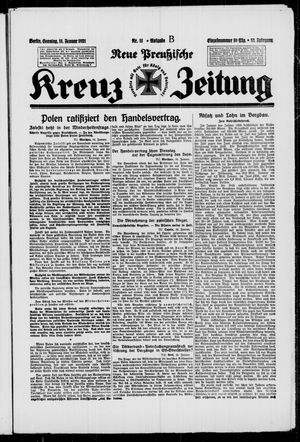 Neue preussische Kreuz-Zeitung vom 11.01.1931