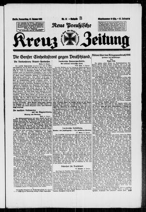 Neue preussische Kreuz-Zeitung vom 15.01.1931