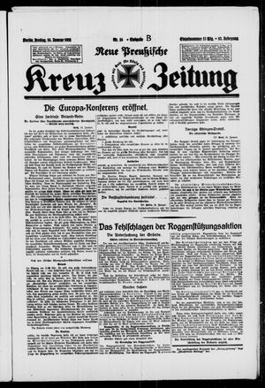Neue preussische Kreuz-Zeitung vom 16.01.1931