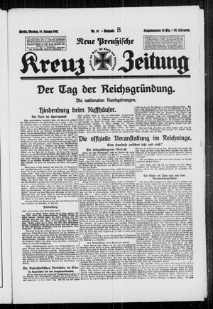 Neue preussische Kreuz-Zeitung vom 19.01.1931