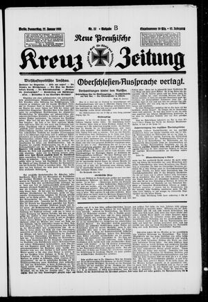 Neue preussische Kreuz-Zeitung vom 22.01.1931
