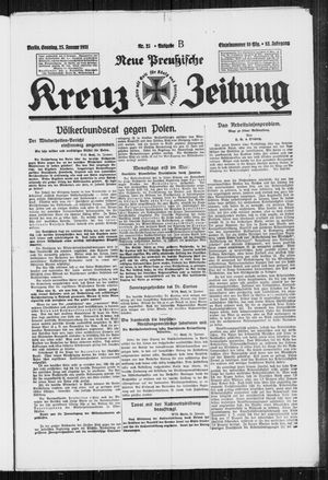 Neue preussische Kreuz-Zeitung vom 25.01.1931
