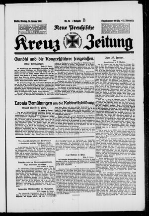 Neue preussische Kreuz-Zeitung vom 26.01.1931