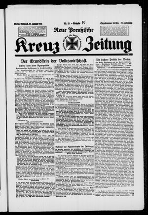 Neue preussische Kreuz-Zeitung vom 28.01.1931