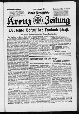 Neue preussische Kreuz-Zeitung vom 02.02.1931