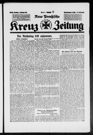 Neue preussische Kreuz-Zeitung vom 03.02.1931