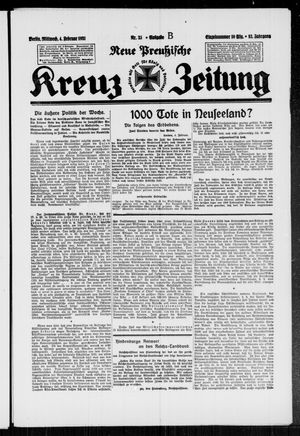 Neue preussische Kreuz-Zeitung vom 04.02.1931