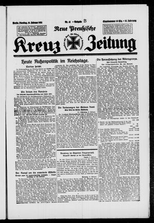 Neue preussische Kreuz-Zeitung vom 10.02.1931