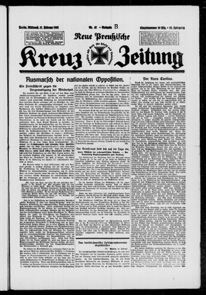 Neue preussische Kreuz-Zeitung vom 11.02.1931