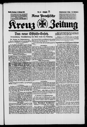 Neue preussische Kreuz-Zeitung vom 15.02.1931