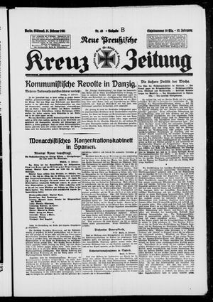 Neue preussische Kreuz-Zeitung on Feb 18, 1931