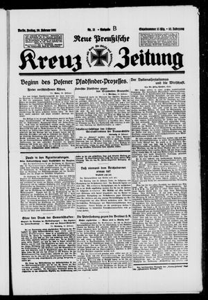 Neue preussische Kreuz-Zeitung vom 20.02.1931