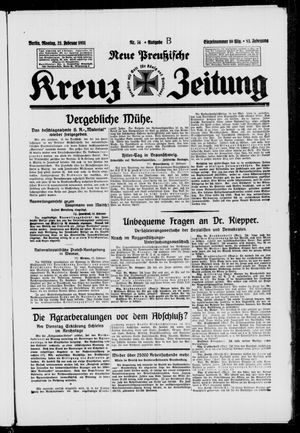 Neue preussische Kreuz-Zeitung vom 23.02.1931