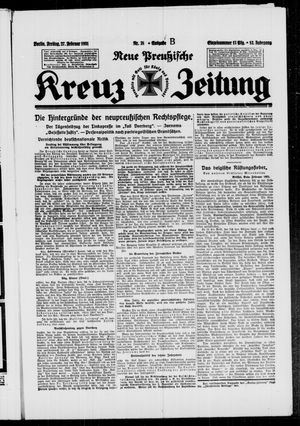 Neue preussische Kreuz-Zeitung vom 27.02.1931