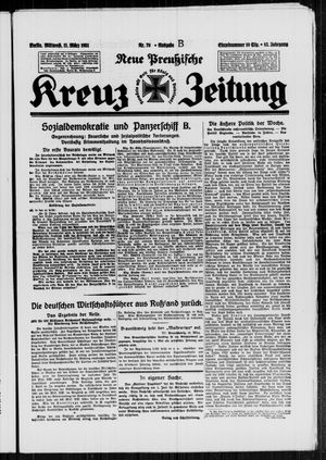 Neue preussische Kreuz-Zeitung vom 11.03.1931