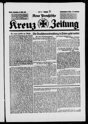 Neue preussische Kreuz-Zeitung on Mar 14, 1931