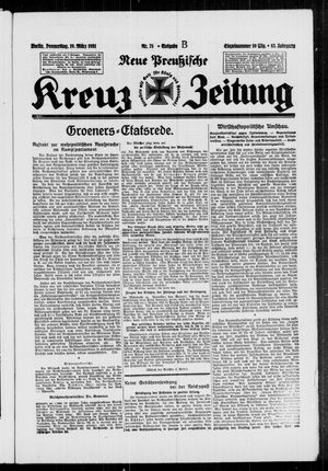 Neue preussische Kreuz-Zeitung vom 19.03.1931