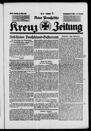 Neue preussische Kreuz-Zeitung vom 22.03.1931