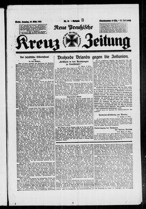 Neue preussische Kreuz-Zeitung vom 29.03.1931