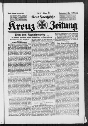 Neue preussische Kreuz-Zeitung vom 30.03.1931