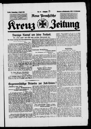 Neue preussische Kreuz-Zeitung on Apr 2, 1931