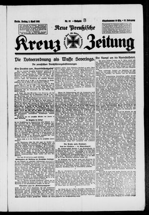 Neue preussische Kreuz-Zeitung on Apr 3, 1931