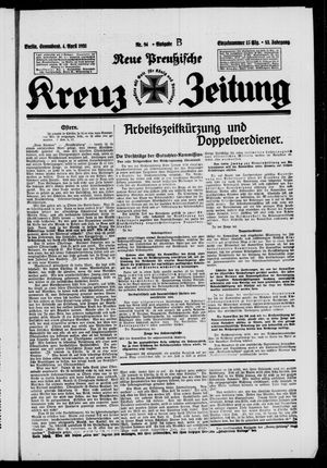 Neue preussische Kreuz-Zeitung vom 04.04.1931