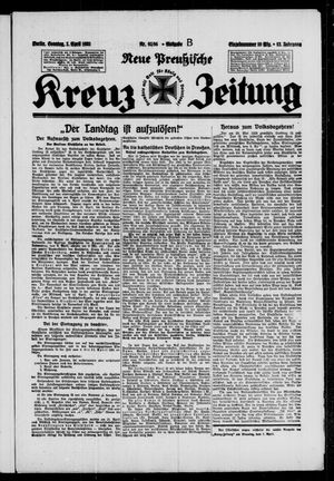Neue preussische Kreuz-Zeitung vom 05.04.1931