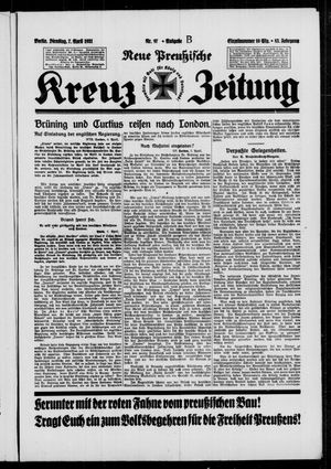 Neue preussische Kreuz-Zeitung on Apr 7, 1931