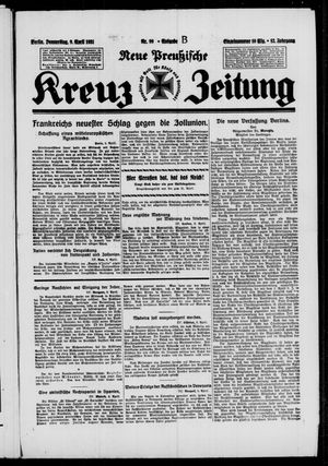 Neue preussische Kreuz-Zeitung vom 09.04.1931
